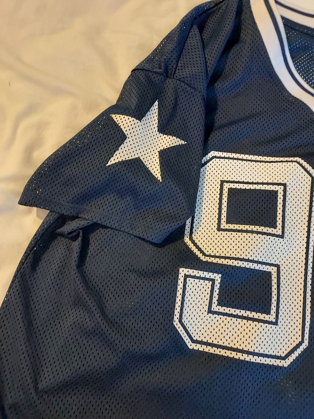 Frankee & Skylarr Navy Blue Mesh Football Jersey 98 Y2K Vibe 2X - Picture 8 of 9